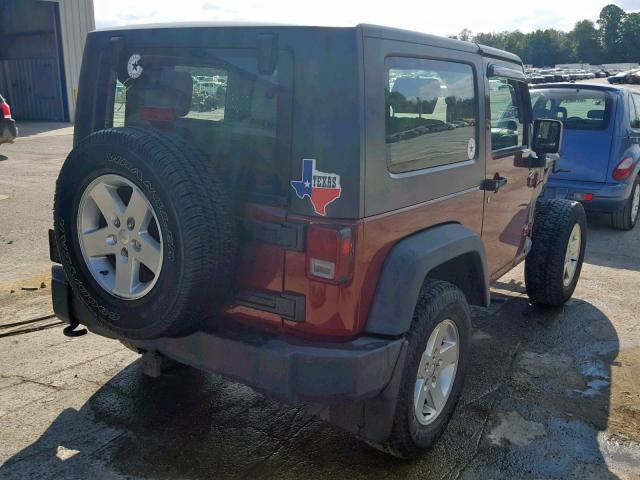 1J4AA2D14AL215763 - 2010 JEEP WRANGLER S MAROON photo 4