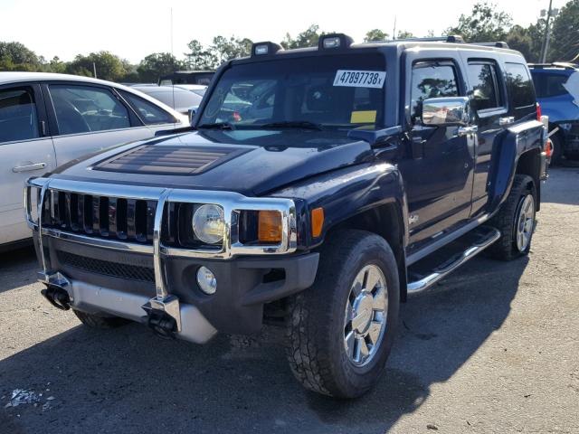 5GTEN13E188124773 - 2008 HUMMER H3 BLUE photo 2