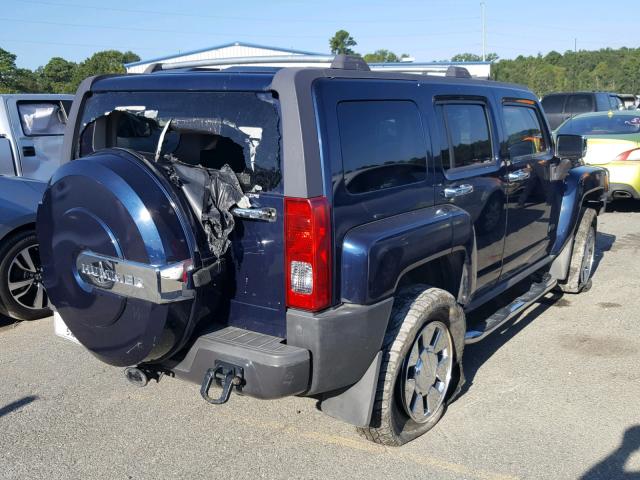 5GTEN13E188124773 - 2008 HUMMER H3 BLUE photo 4