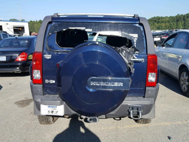 5GTEN13E188124773 - 2008 HUMMER H3 BLUE photo 9