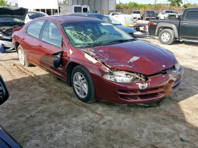 2B3HD46R31H650332 - 2001 DODGE INTREPID S BURGUNDY photo 1