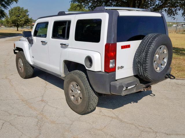 5GTEN13E088114610 - 2008 HUMMER H3 WHITE photo 3