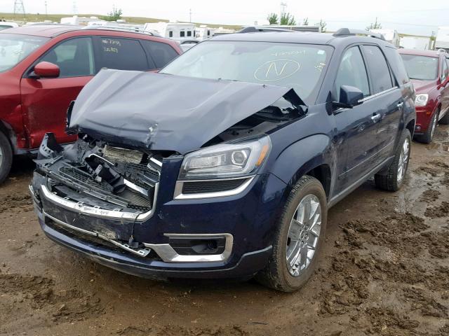 1GKKVSKD9HJ220950 - 2017 GMC ACADIA LIM BLUE photo 2