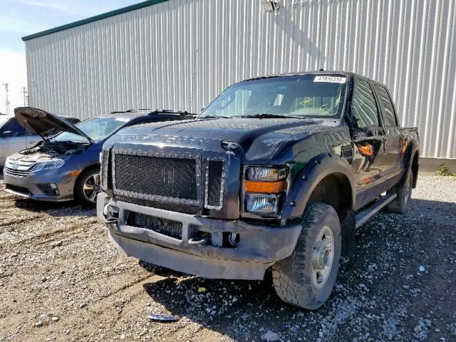 1FTWW31R08EC77446 - 2008 FORD F350 SRW S BLACK photo 2