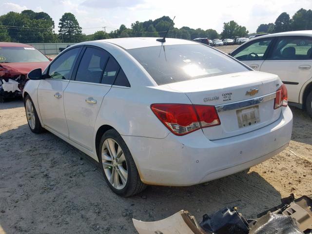 1G1PH5SC5C7214840 - 2012 CHEVROLET CRUZE LTZ WHITE photo 3