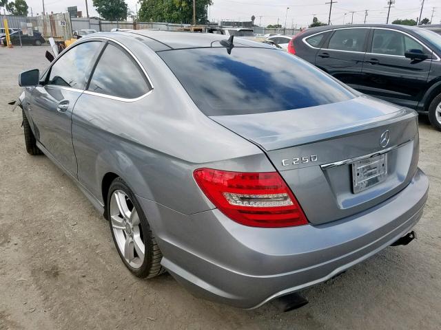 WDDGJ4HB3CF888890 - 2012 MERCEDES-BENZ C 250 SILVER photo 3