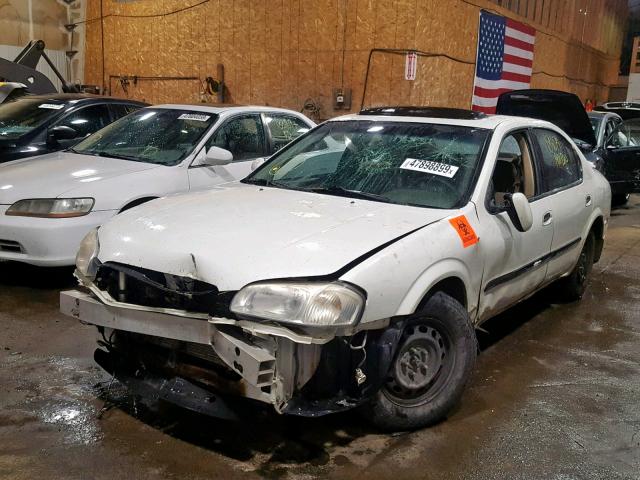 JN1CA31D81T819273 - 2001 NISSAN MAXIMA GXE WHITE photo 2