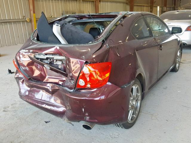JTKDE167860087502 - 2006 TOYOTA SCION TC მუქწითელი ფოტო 4