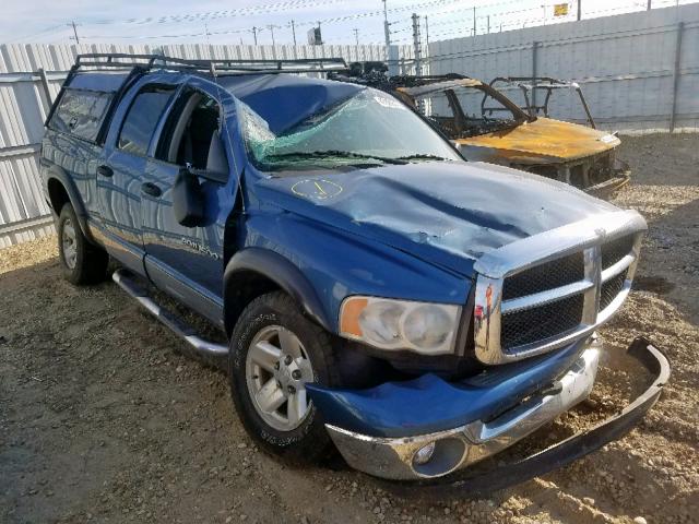 1D7HU18NX3J525343 - 2003 DODGE RAM 1500 S BLUE photo 1