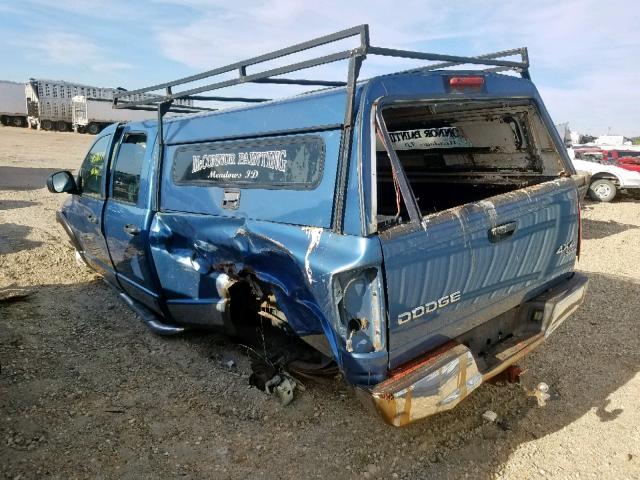 1D7HU18NX3J525343 - 2003 DODGE RAM 1500 S BLUE photo 3