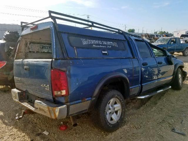 1D7HU18NX3J525343 - 2003 DODGE RAM 1500 S BLUE photo 4