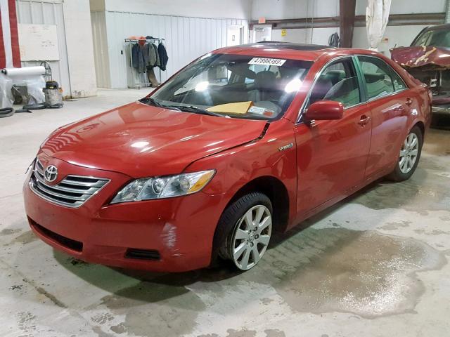 4T1BB46K98U058420 - 2008 TOYOTA CAMRY HYBR RED photo 2