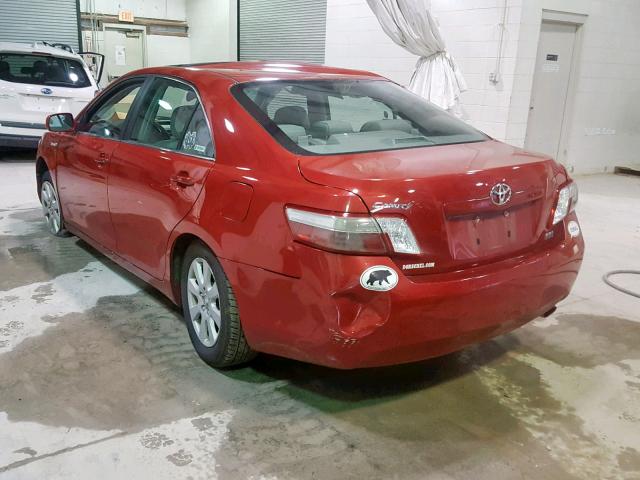 4T1BB46K98U058420 - 2008 TOYOTA CAMRY HYBR RED photo 3