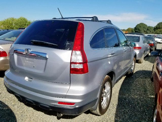 5J6RE3H79AL047310 - 2010 HONDA CR-V EXL SILVER photo 4