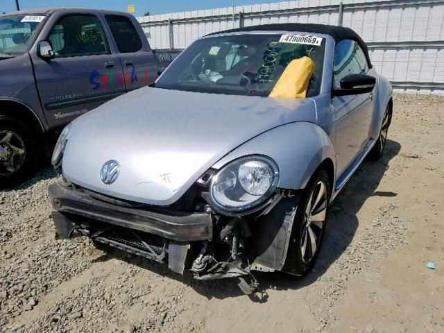 3VW7A7AT4DM813712 - 2013 VOLKSWAGEN BEETLE TUR SILVER photo 2