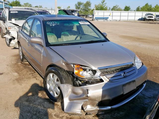 1HGES26721L051727 - 2001 HONDA CIVIC EX SILVER photo 1