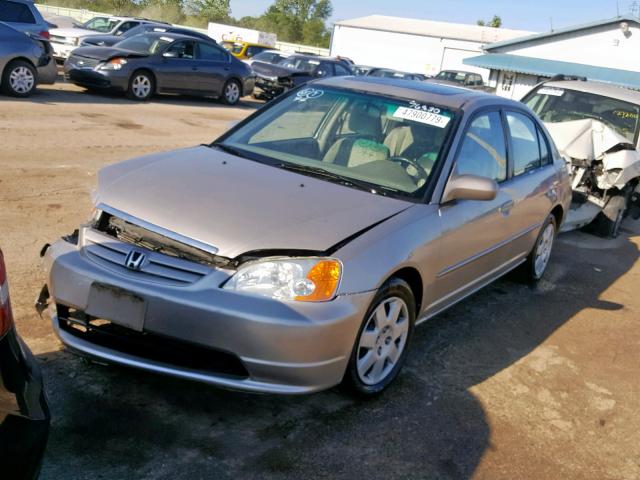 1HGES26721L051727 - 2001 HONDA CIVIC EX SILVER photo 2