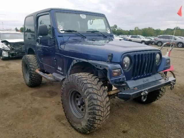 1J4FA39S23P304174 - 2003 JEEP WRANGLER C BLUE photo 1