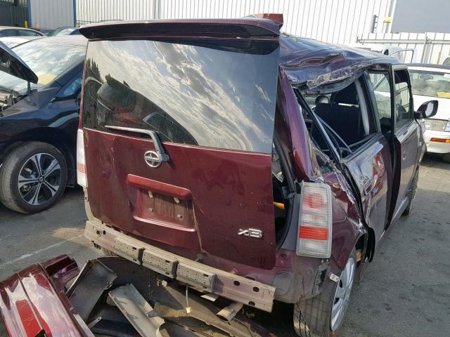 JTLKT334554009698 - 2005 TOYOTA SCION XB 勃艮第红 照片 4