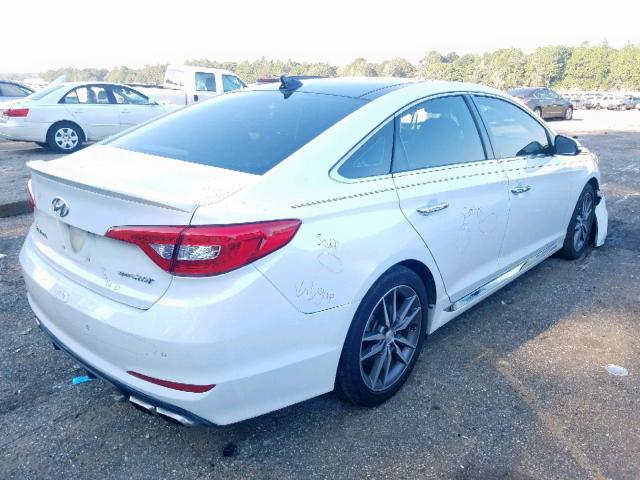 5NPE34AB1FH078402 - 2015 HYUNDAI SONATA SPO WHITE photo 4