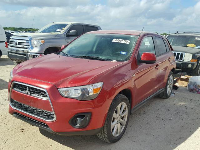 4A4AP3AU6FE015688 - 2015 MITSUBISHI OUTLANDER RED photo 2