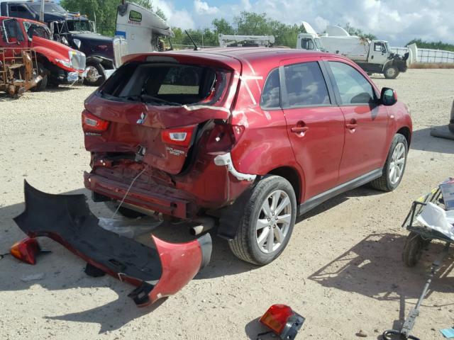 4A4AP3AU6FE015688 - 2015 MITSUBISHI OUTLANDER RED photo 4