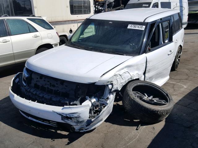 2FMGK5B88EBD39244 - 2014 FORD FLEX SE WHITE photo 2