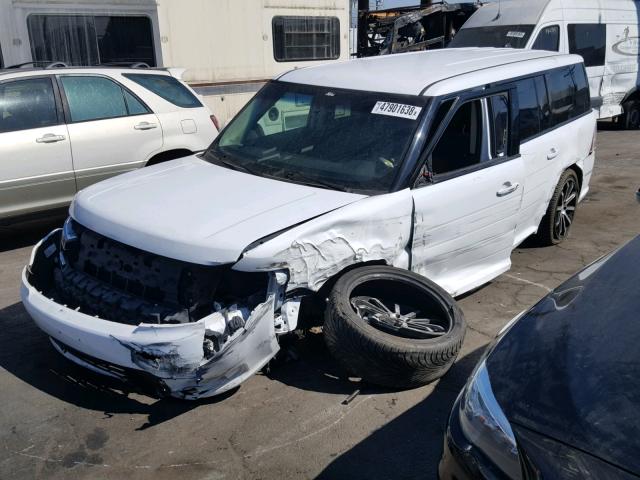 2FMGK5B88EBD39244 - 2014 FORD FLEX SE WHITE photo 9