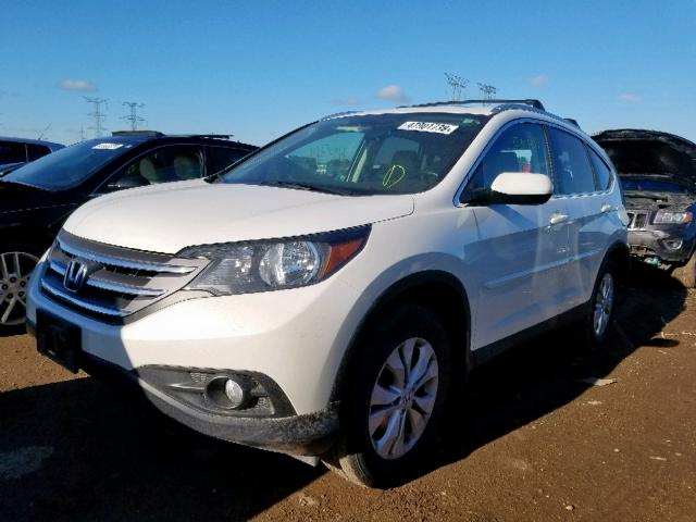 5J6RM4H7XDL050178 - 2013 HONDA CR-V EXL WHITE photo 2