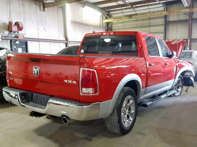 1C6RR7NTXJS164314 - 2018 RAM 1500 LARAM RED photo 4