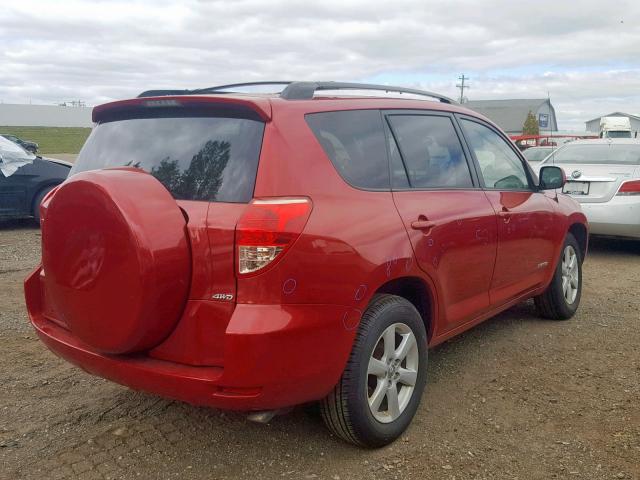 JTMBK31V085064200 - 2008 TOYOTA RAV4 LIMIT RED photo 4