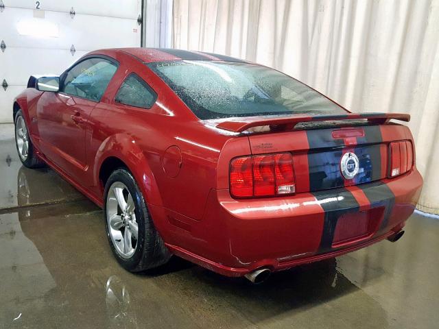 1ZVHT82H085102700 - 2008 FORD MUSTANG GT RED photo 3