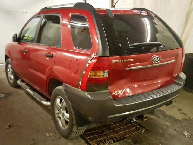 KNDJE723X87476135 - 2008 KIA SPORTAGE E RED photo 3