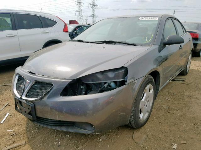 1G2ZF58B274166858 - 2007 PONTIAC G6 VALUE L GRAY photo 2