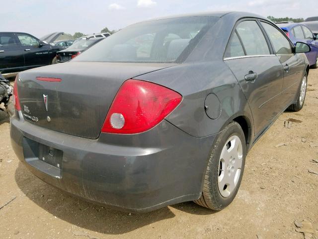 1G2ZF58B274166858 - 2007 PONTIAC G6 VALUE L GRAY photo 4