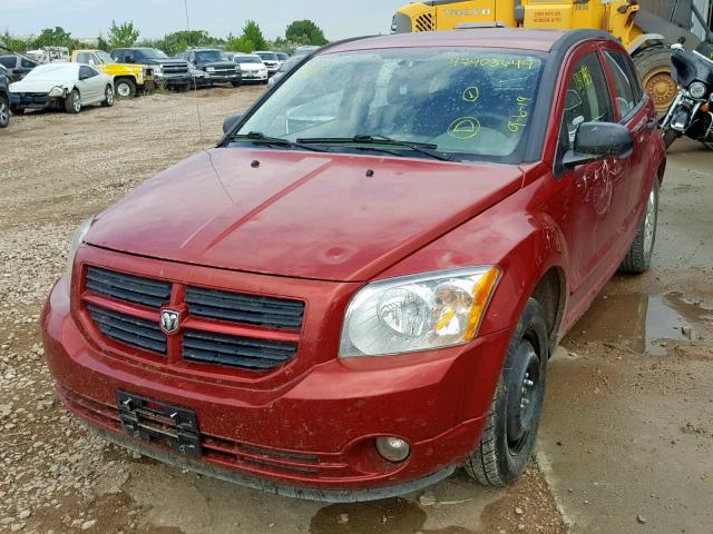 1B3HB48C97D167092 - 2007 DODGE CALIBER SX RED photo 2