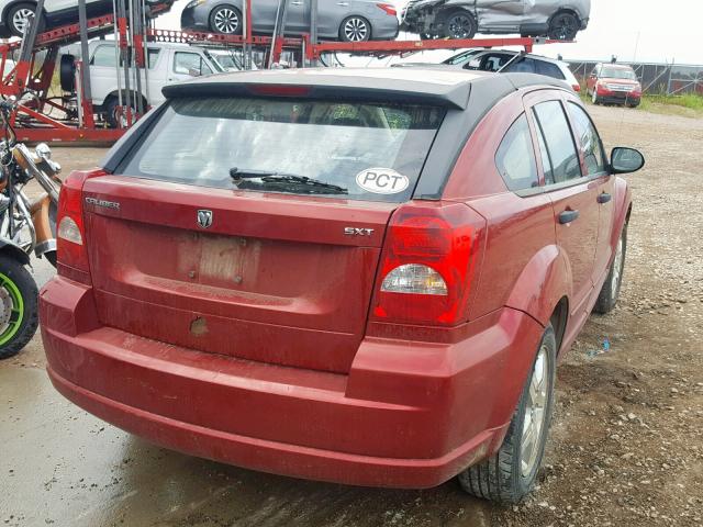 1B3HB48C97D167092 - 2007 DODGE CALIBER SX RED photo 4