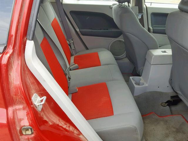 1B3HB48C97D167092 - 2007 DODGE CALIBER SX RED photo 6