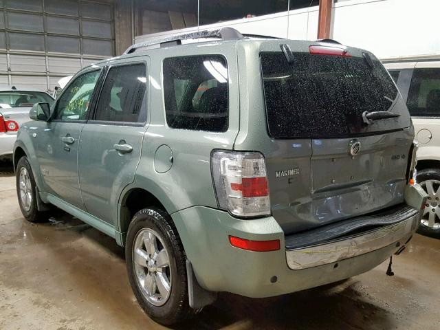 4M2CU97128KJ49508 - 2008 MERCURY MARINER PR GREEN photo 3