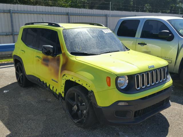 ZACCJAAB4HPF01690 - 2017 JEEP RENEGADE S GREEN photo 1