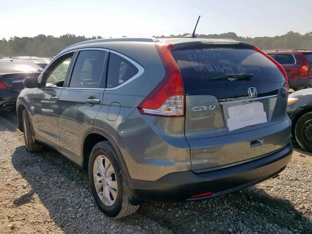 JHLRM3H70CC001699 - 2012 HONDA CR-V EXL GRAY photo 3