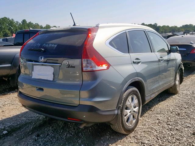 JHLRM3H70CC001699 - 2012 HONDA CR-V EXL GRAY photo 4