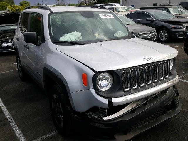 ZACCJBAB1HPG43890 - 2017 JEEP RENEGADE S SILVER photo 1