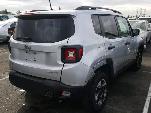 ZACCJBAB1HPG43890 - 2017 JEEP RENEGADE S SILVER photo 4