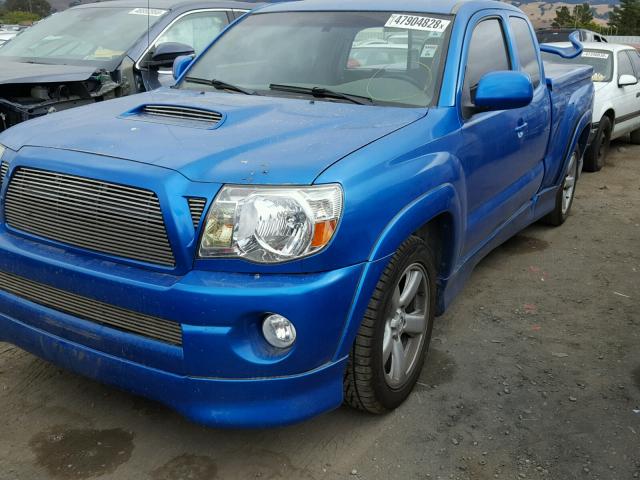 5TETU22N95Z067709 - 2005 TOYOTA TACOMA X-R BLUE photo 2