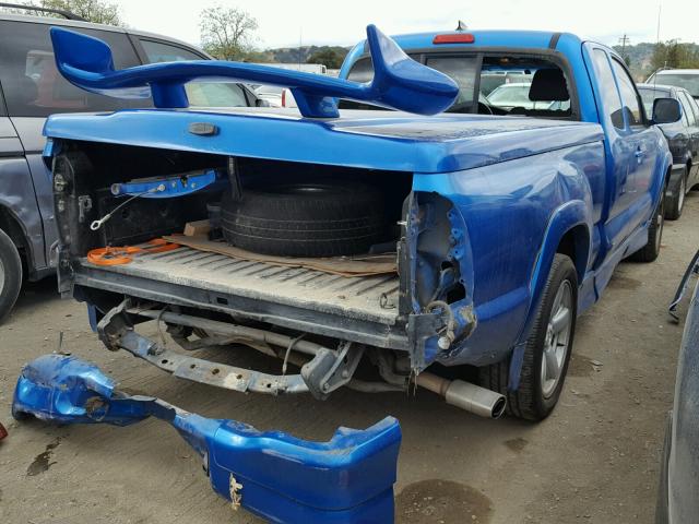 5TETU22N95Z067709 - 2005 TOYOTA TACOMA X-R BLUE photo 4