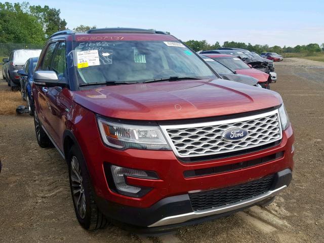 1FM5K8HT2HGD48801 - 2017 FORD EXPLORER P RED photo 1