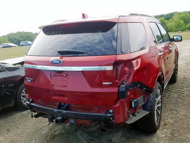 1FM5K8HT2HGD48801 - 2017 FORD EXPLORER P RED photo 4