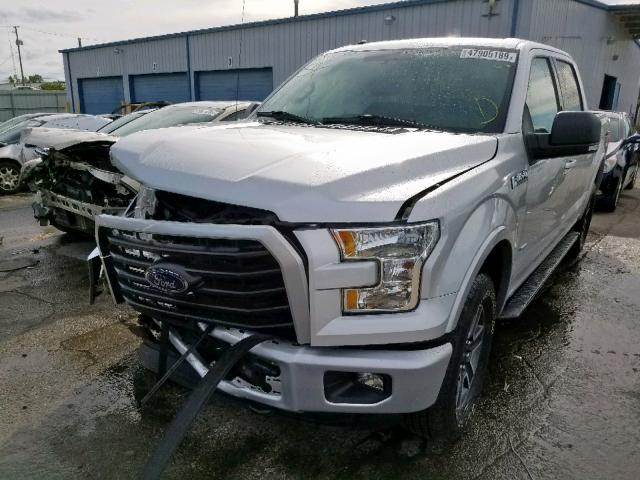 1FTEW1EG8GKF92570 - 2016 FORD F150 SUPER SILVER photo 2