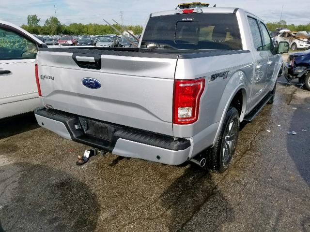 1FTEW1EG8GKF92570 - 2016 FORD F150 SUPER SILVER photo 4